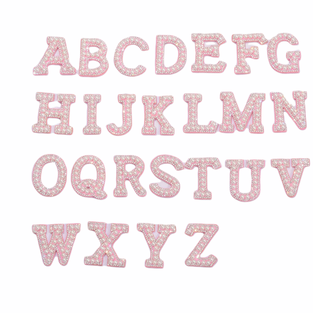 Pink Pearl Patch Letters